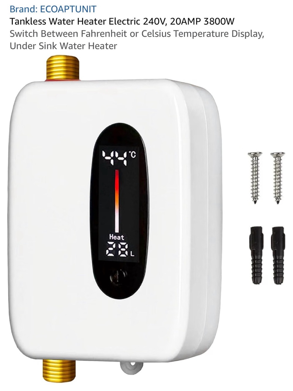 Tankless water heater